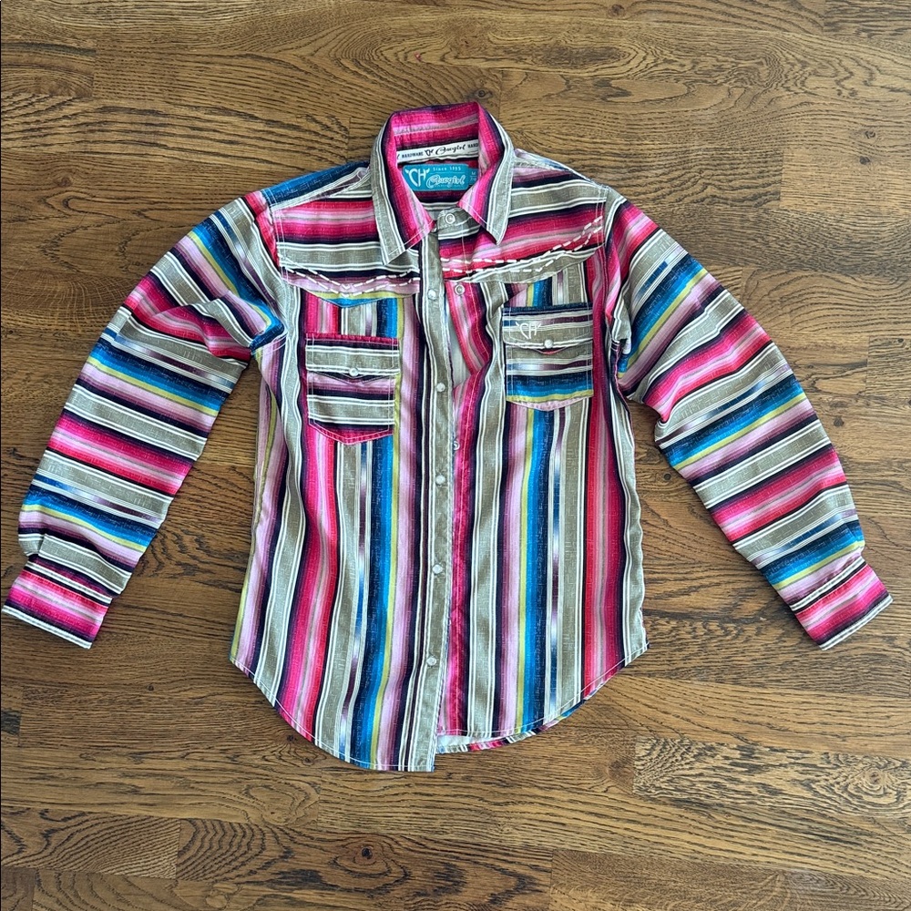 Colorful Striped Button Down Shirt for Kids